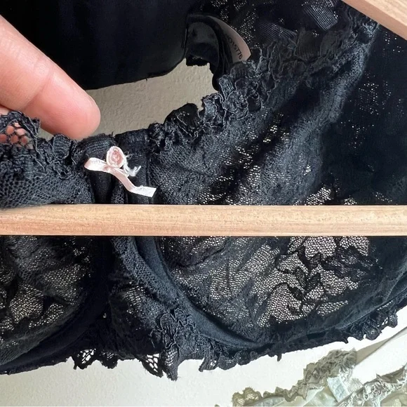 Skims Lace Bras Set Of 3 Size 40D And 38D Green Pink Black Underwire - Picture 4 of 11